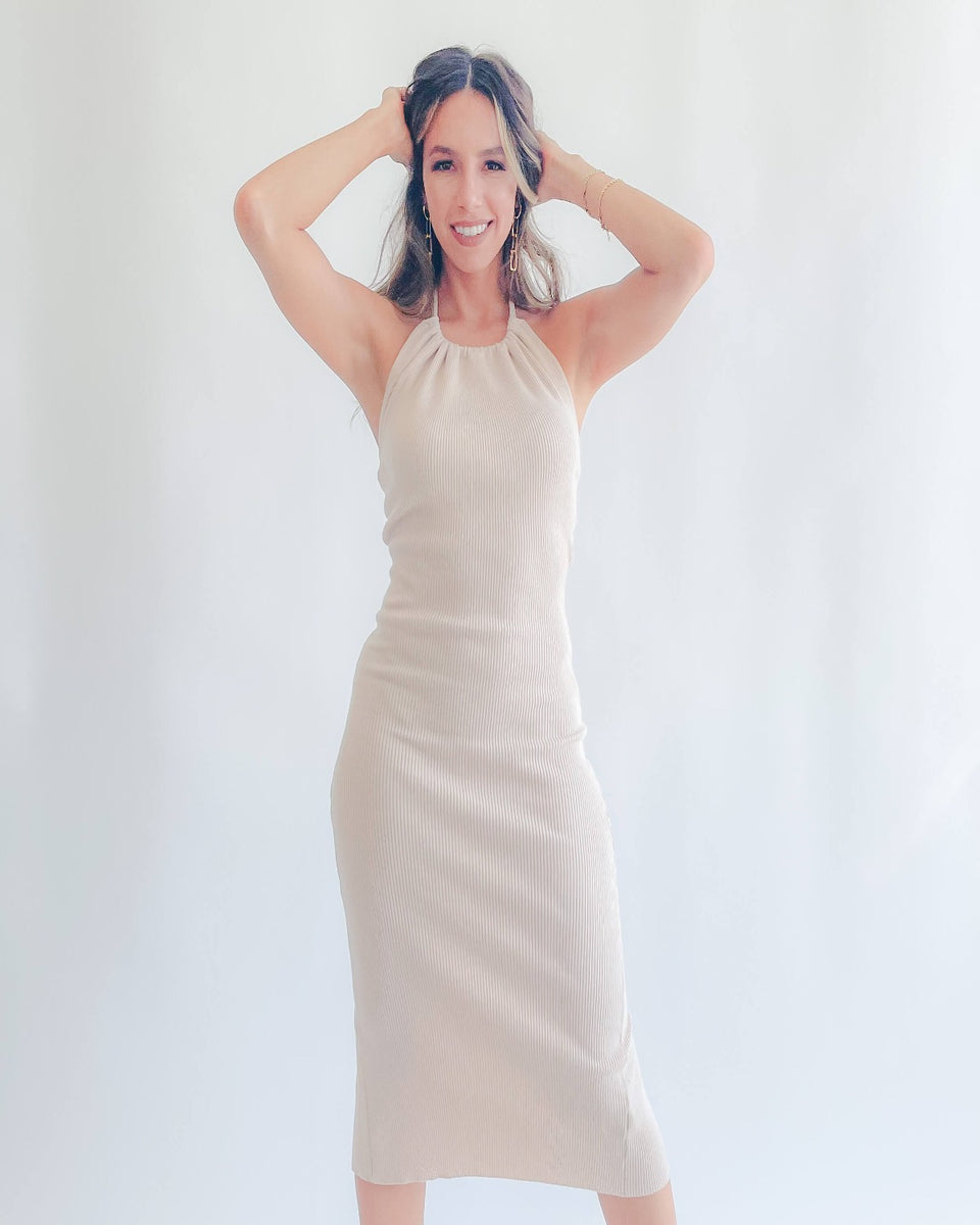 knee length dresses for ladies Lady Black Tie - Sunday Best - Chambray Midi Dress main image 1